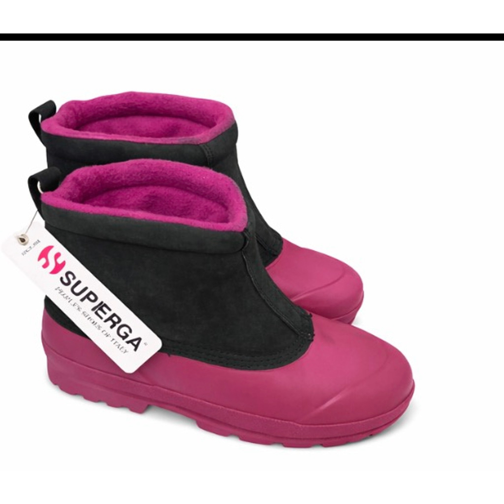 Women's Superga Winter & Rain Boots Size 8 Pink Black